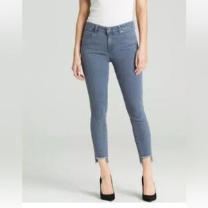 Parker Smith Size 29- Raw Step Hem Ankle Skinny Denim Jeans Gray/blue wa…